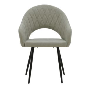 Armchair Macie antique gray with black legs 58x50x85cm