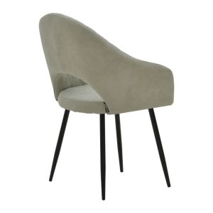 Armchair Macie antique gray with black legs 58x50x85cm