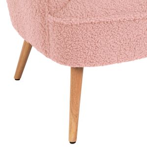 Кресло Mylie Hm8394,22 букле цвят пепел от рози 66x75x93hcm