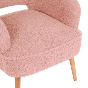 Кресло Mylie Hm8394,22 букле цвят пепел от рози 66x75x93hcm