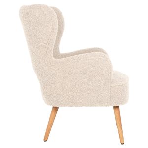 Кресло Mylie Hm8394,23 букле цвят екрю 66x75x93hcm