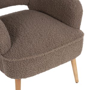 Кресло Mylie Hm8394,25 светло кафяво букле 67x75x93hcm