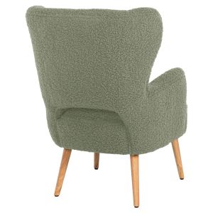 Кресло Mylie Hm8394,27 букле цвят шам фъстък 66x75x93hcm