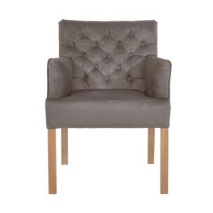 Armchair New F4 beige with wooden legs 65x70x88cm