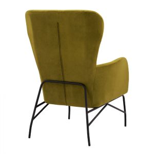 Olive armchair with black metal legs Hm8721,13