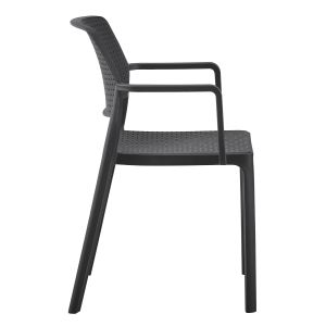 Кресло Outdoor Comfee Hm6102,02 полипропилен черен 54x57x83cm