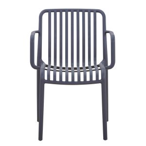 Outdoor Convee armchair HM6105.03 polypropylene gray 44.5x52.5x79cm