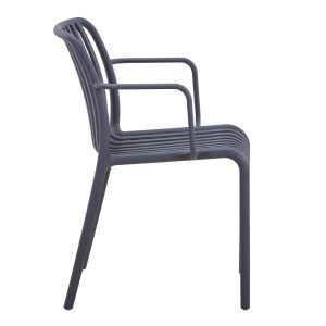 Outdoor Convee armchair HM6105.03 polypropylene gray 44.5x52.5x79cm