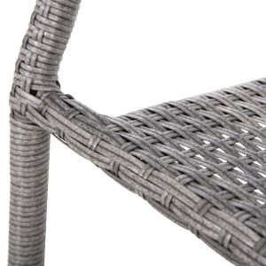 Кресло Outdoor Morner Hm6074,02 метално-сиво плетен материал 55x58x87cm
