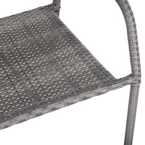 Кресло Outdoor Morner Hm6074,02 метално-сиво плетен материал 55x58x87cm