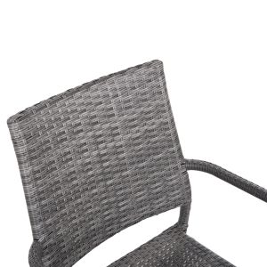 Кресло Outdoor Morner Hm6074,02 метално-сиво плетен материал 55x58x87cm