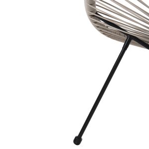 Кресло Outdoor Nest-type Acapulco Hm5872,03 черен метал - синтетичен ратан в екра 71x72x80cm