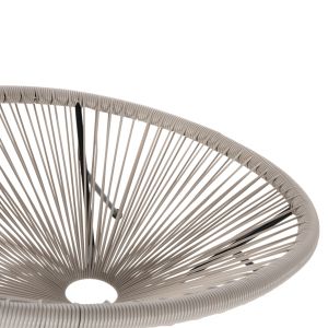 Кресло Outdoor Nest-type Acapulco Hm5872,03 черен метал - синтетичен ратан в екра 71x72x80cm