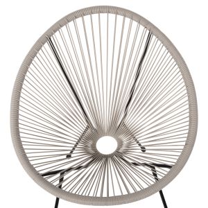 Кресло Outdoor Nest-type Acapulco Hm5872,03 черен метал - синтетичен ратан в екра 71x72x80cm