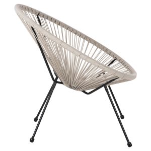 Кресло Outdoor Nest-type Acapulco Hm5872,03 черен метал - синтетичен ратан в екра 71x72x80cm