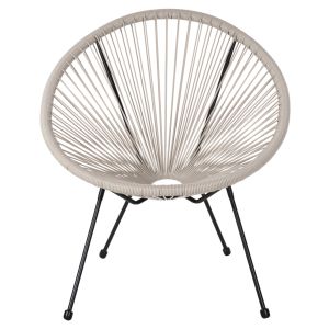 Кресло Outdoor Nest-type Acapulco Hm5872,03 черен метал - синтетичен ратан в екра 71x72x80cm