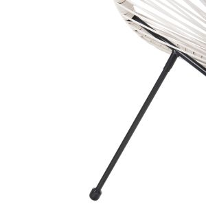 Кресло Outdoor Nest-type Acapulco Hm5872,12 черен метал - синтетичен ратан в бяло 71x72x80cm