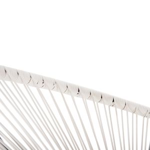 Кресло Outdoor Nest-type Acapulco Hm5872,12 черен метал - синтетичен ратан в бяло 71x72x80cm
