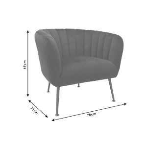 Armchair Poison blue plush