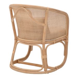 Chair Querke synthetic rattan beige cushion 57x64x76cm