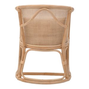 Chair Querke synthetic rattan beige cushion 57x64x76cm