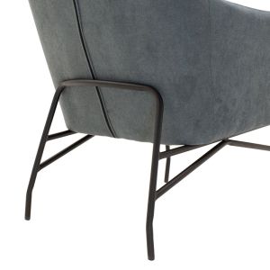Armchair Rimbo fabric, gray color