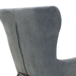 Armchair Rimbo fabric, gray color