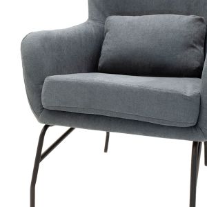 Armchair Rimbo fabric, gray color