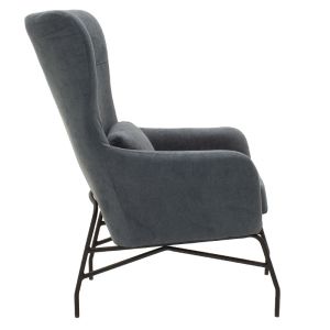 Armchair Rimbo fabric, gray color