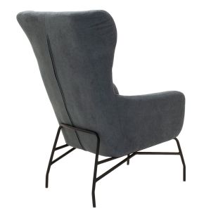 Armchair Rimbo fabric, gray color