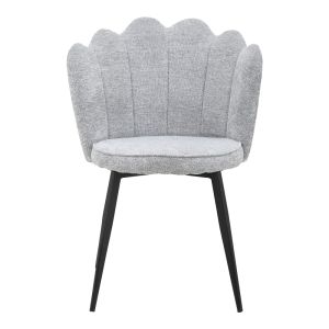 Armchair Rosalia fabric gray-black metal leg 57x52x80cm
