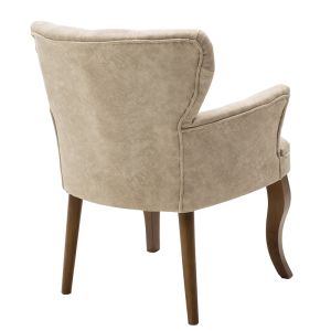 Samara armchair with beige textile upholstery 67x62x78cm