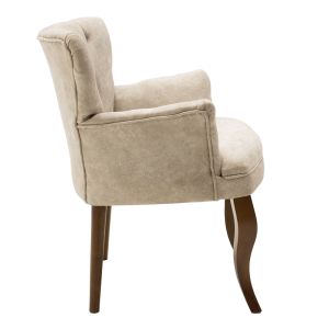 Samara armchair with beige textile upholstery 67x62x78cm