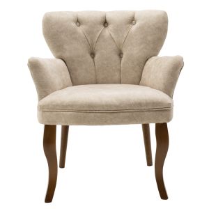 Samara armchair with beige textile upholstery 67x62x78cm