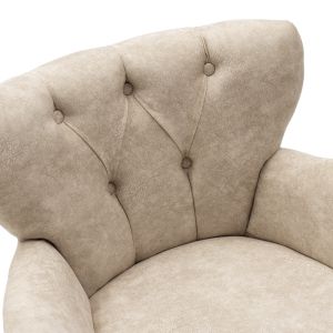 Samara armchair with beige textile upholstery 67x62x78cm