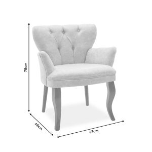 Samara armchair with beige textile upholstery 67x62x78cm