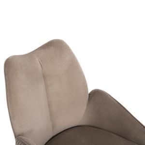 Кресло Shai бежов текстилен с черни метални крака 61x63x93hcм Hm9844,04