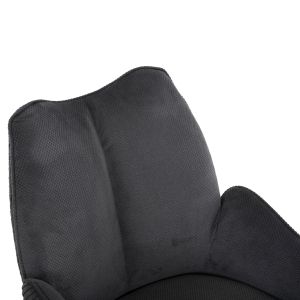 Кресло Shai сив с текстилна дамаска и черни метални крака 61x63x93hcм Hm9844,03