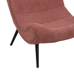 Кресло Silla от букле в прашно розово 97x80x100см
