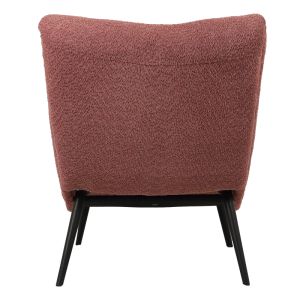 Кресло Silla от букле в прашно розово 97x80x100см