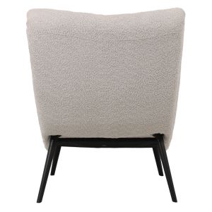 Кресло Silla от букле с табуретка в бежов цвят 97x80x100см
