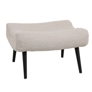 Кресло Silla от букле с табуретка в бежов цвят 97x80x100см