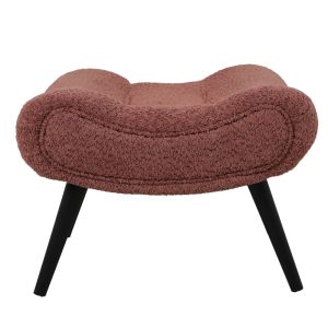 Кресло Silla от букле с табуретка в цвят гнила ябълка 97x80x100см