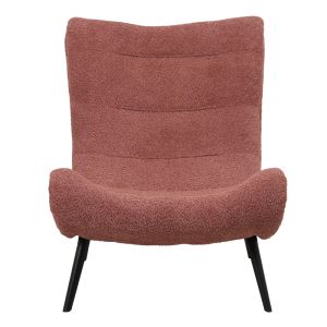 Кресло Silla от букле с табуретка в цвят гнила ябълка 97x80x100см