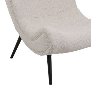 Кресло Silla от дамаска букле в бежов цвят 97x80x100см