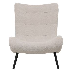 Кресло Silla от дамаска букле в бежов цвят 97x80x100см