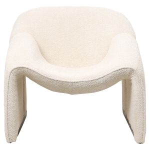 Кресло Spiner букле цвят екрю 81x64x74hcм Hm9599,06