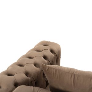 Armchair T,chesterfield Mobar Hm3261,03 beige plush with metal legs 99x86,5x77hcm