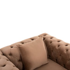 Armchair T,chesterfield Mobar Hm3261,03 beige plush with metal legs 99x86,5x77hcm