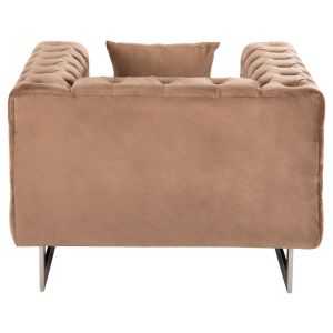 Armchair T,chesterfield Mobar Hm3261,03 beige plush with metal legs 99x86,5x77hcm